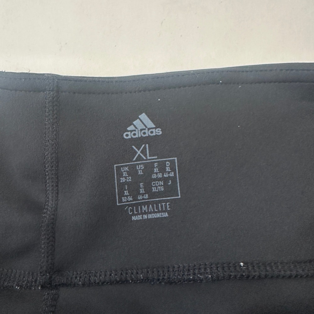 Adidas Training Leggings 3-Stripe Climalite Athletic‎ Black Womens XL - Picture 10 of 12